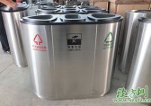 物美价廉的深圳不锈钢三孔分类环保果皮箱