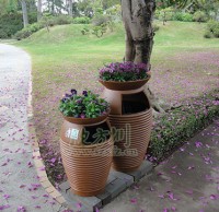 花盆玻璃钢果皮箱