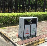 仿大理石玻璃钢果皮箱