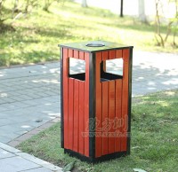 景区钢木果皮箱