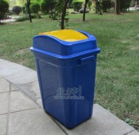 塑料推盖果皮箱