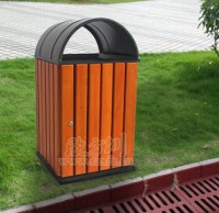 单桶钢木果皮箱