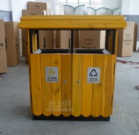 仿古钢木果皮箱