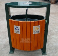 小区钢木果皮箱