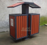 屋形分类钢木果皮箱