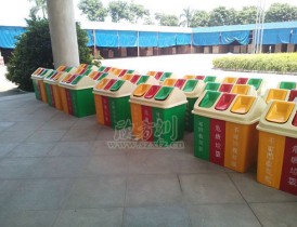深圳玻璃钢园林果皮箱再次投放成都园林