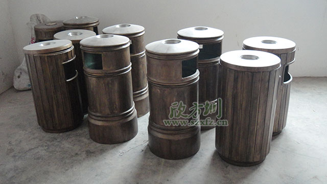 仿铜玻璃钢果皮箱