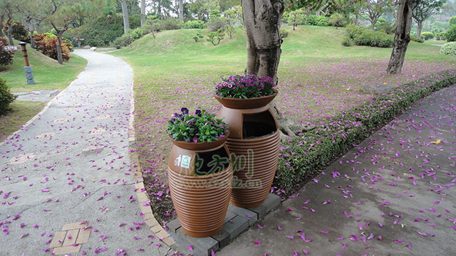 花盆玻璃钢果皮箱
