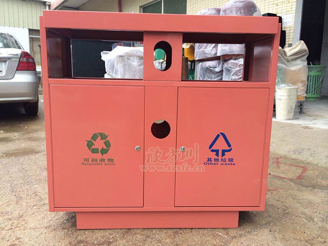 双分类不锈钢果皮箱