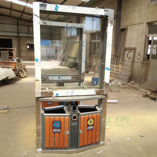 塑木广告果皮箱