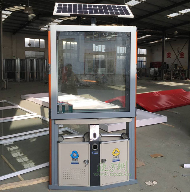 钢制广告果皮箱