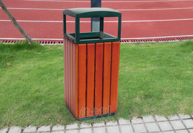 学校钢木果皮箱