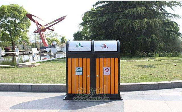 推盖钢木果皮箱