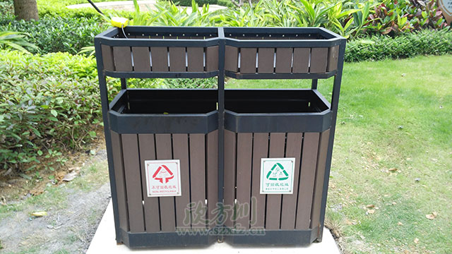 景点钢木果皮箱