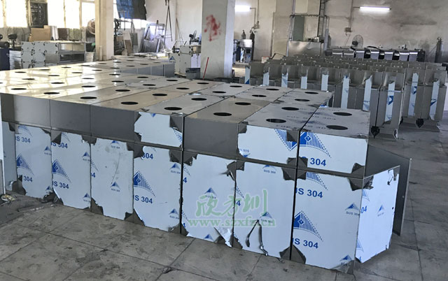 不锈钢分类果皮箱生产图