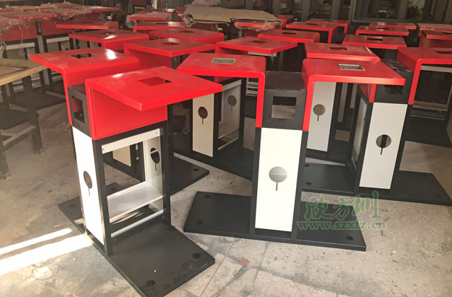 喷塑户外果皮箱生产图