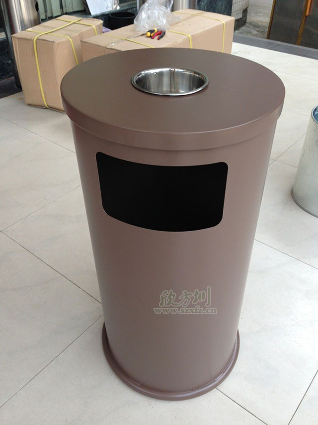 室内圆形钢制果皮箱