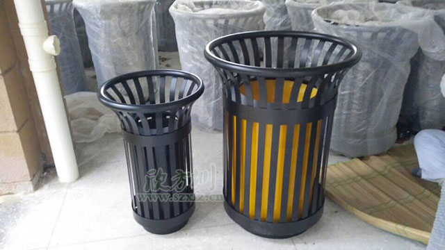 花篮钢制果皮箱