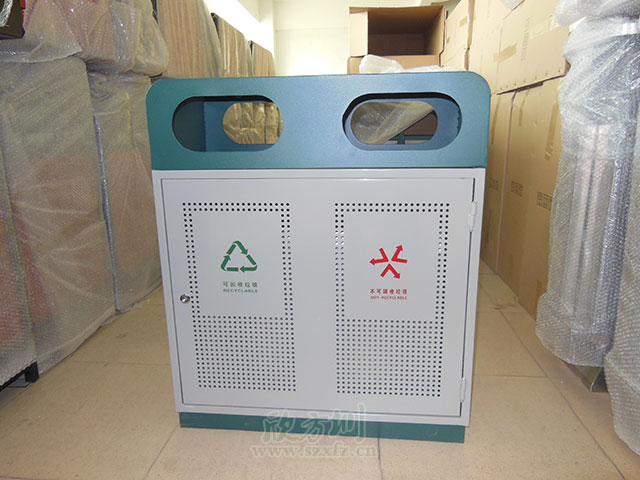 单桶分类钢制果皮箱