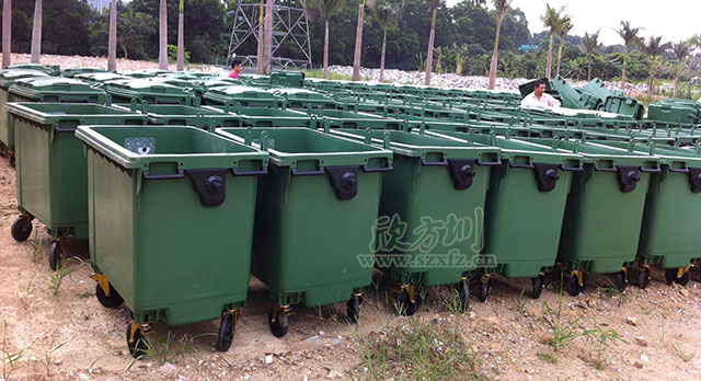 户外环卫脚踏果皮箱